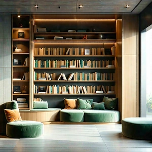Lifestyle Editorial Photography: Reading Nook With Organized Space With Image, There