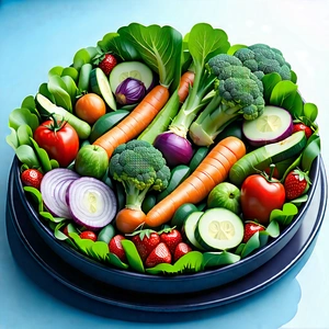 Lifestyle Low Poly: Farm-to-table meal prepared with seasonal produce
