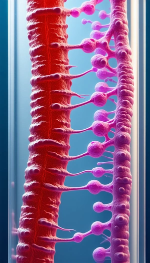 A Close-up View Of A Red, Pink, And Purple Plant With A Clear Glass Case Surrounding It