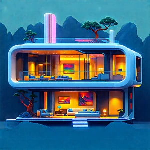 Futuristic Smart Home With Computer-generated (cgi)