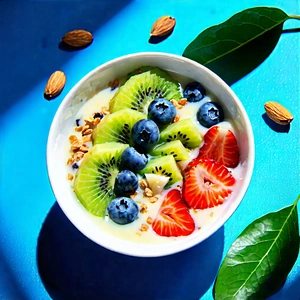 Lifestyle Commercial Photography: Smoothie Bowl Prepared With Organic Components With White Bowl