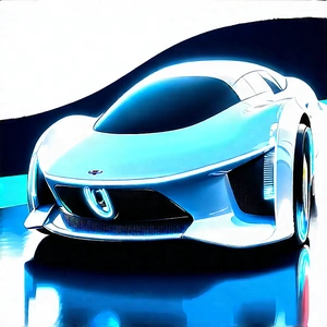 Innovative Electric Vehicle (design:1.24) With Futuristic White