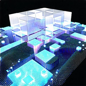 Tech Cinema 4d: Blockchain Network Visualization With Computer-generated Model