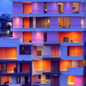 Urban Advertising Photography: Aerial view of city blocks