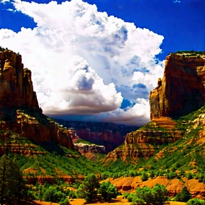 Nature Macro Photography: (dramatic:1.39) Clouds Over Canyon Floor With Beautiful Landscape