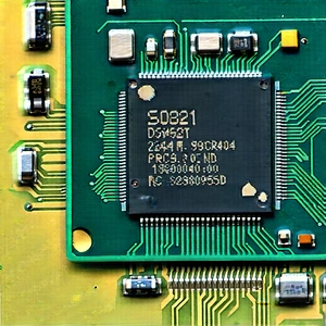 Close-up of microprocessor