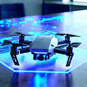 Drone With Holographic Display With Small Drone