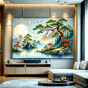 Smart Home Device With Digital Artwork With Image, There