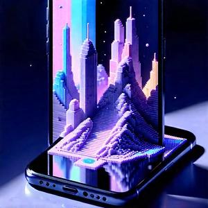 Smartphone With Digital Artwork With Cell Phone