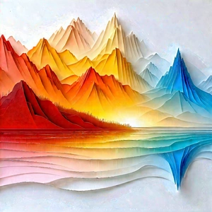Abstract Long Exposure Photography: Paper assembly with gradient