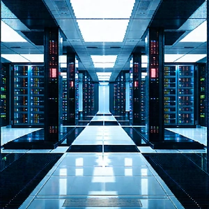 Futuristic Server Room With Image, There