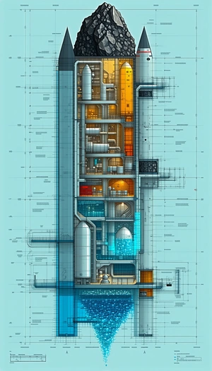 blueprint space station shown