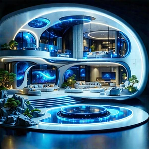 Futuristic Smart Home With Image, There