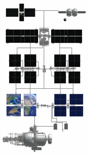 The Image Is A Diagram Of A Solar Panel System, Showing The Various Components And Connections