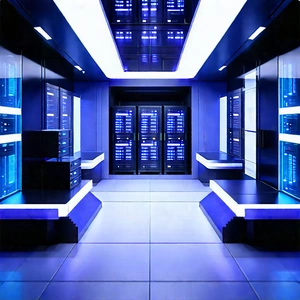 Futuristic Server Room With Image, There