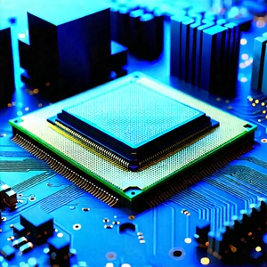 Close-up of microprocessor