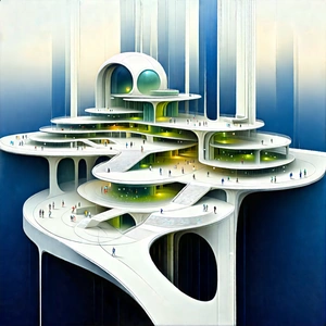 (futuristic:1.36) innovation hub