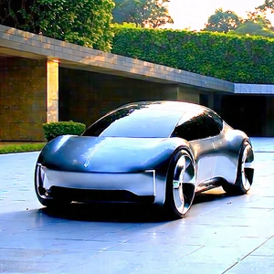Innovative Electric Vehicle Design With Futuristic Parked