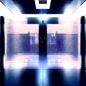 (futuristic:1.15) Server Room With Black White