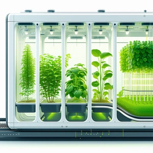 A Large, White, And Green Machine With Multiple Compartments