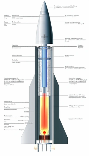 The Image Is A Diagram Of A Rocket Engine, Showing The Various Components And Their Functions