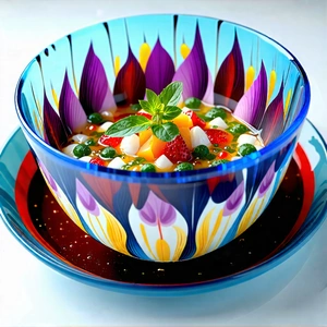 Lifestyle Tilt-shift Photography: Plant-based Dish Prepared With Organic Components With Colorful Bowl