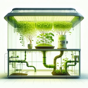 A Large, Greenhouse-like Structure With A Variety Of Plants Growing Inside