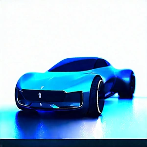 Innovative Electric Vehicle Design With Blue Sports