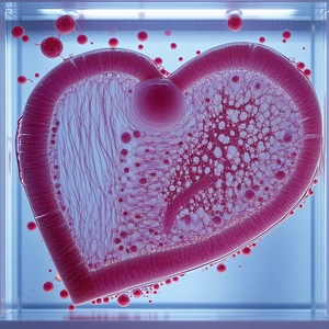 A Heart-shaped Object, Possibly A Piece Of Art Or A Sculpture, Made Of A Red Substance