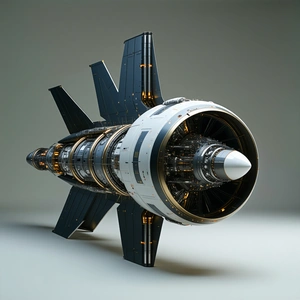 A Large Jet Engine Is Displayed In A 3d Model