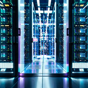 Server rack with holographic projection