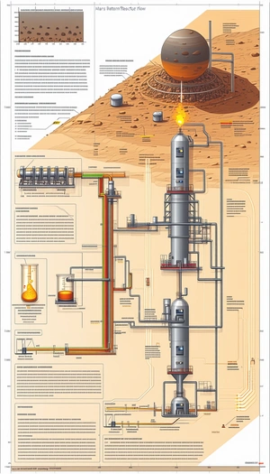 A Large, Detailed Drawing Of A Refinery Is Displayed On A Page
