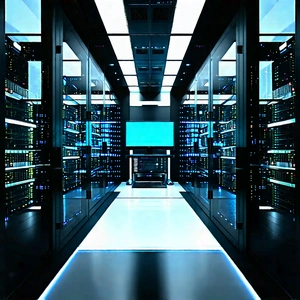 (futuristic:1.23) server room