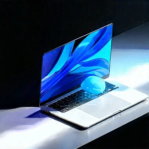 Laptop With Streaming Content With Laptop Computer