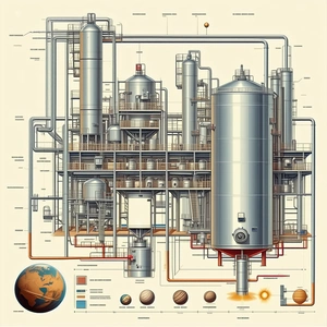 detailed drawing chemical plant