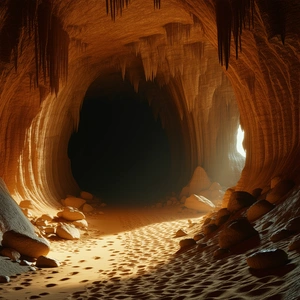 Nature Octane Render: Cave Entrance In Dry Season With Cave Long,
