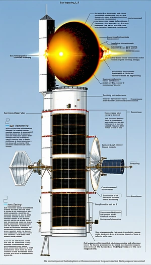 A Large Satellite Dish Is Shown In A Diagram, With Various Parts Labeled
