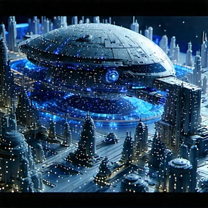 Digital Transformation Visualization With Futuristic City