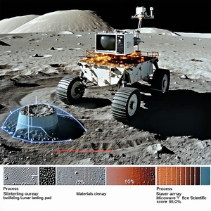 A White Robotic Vehicle, Possibly A Rover, Parked On A Rocky Surface