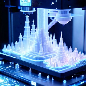 3d printer with data streams