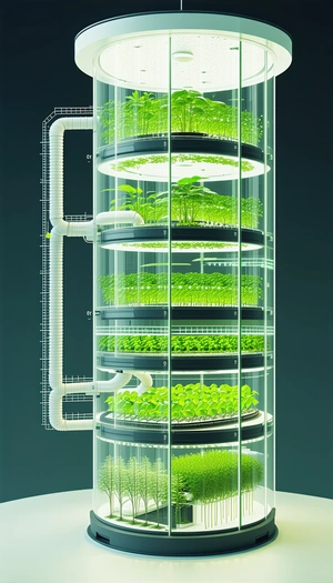 A Large, Multi-layered Greenhouse Filled With Various Plants