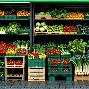 Urban Cinema 4D: Urban farmers market scene