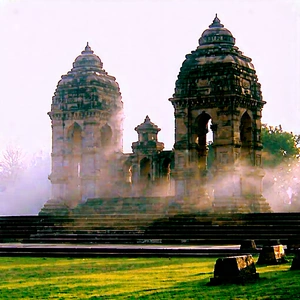 Urban Hdr Photography: Historic Monument With Morning Mist With Large, Ancient