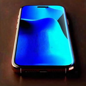 Tech Digital Art: Smartphone With Data Visualization With Cell Phone