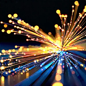 Close-up of fiber optic cables