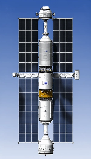space shuttle docked space station