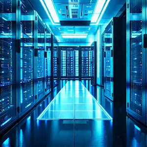 Futuristic Server Room With Image, There