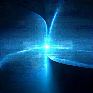 Quantum Computer With Blue Light (glow:1.35) With Close-up Blue