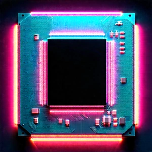 Microchip with neon accents