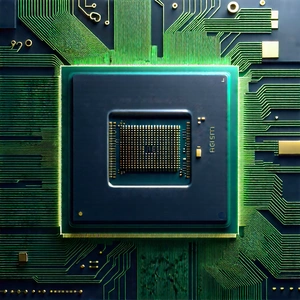 Close-up of microprocessor